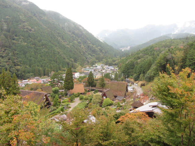 下呂溫泉合掌村、下呂阿多野谷秋天景色