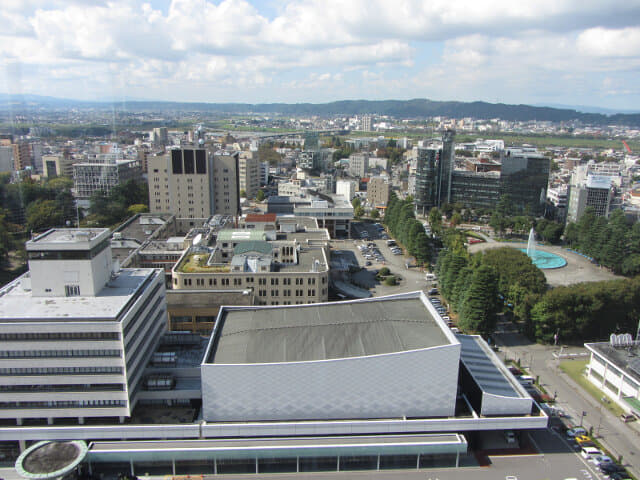 富山市役所展望塔 眺望富山市