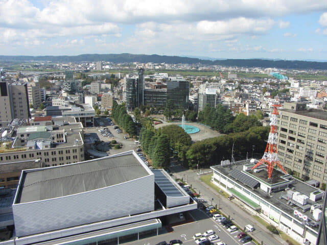 富山市役所展望塔 眺望富山市