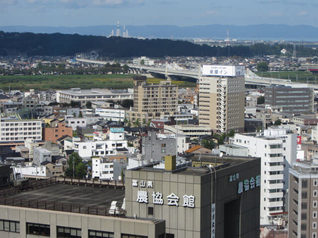 富山市役所展望塔 眺望富山市