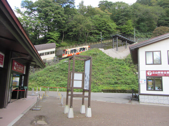 立山駅往美女平纜車