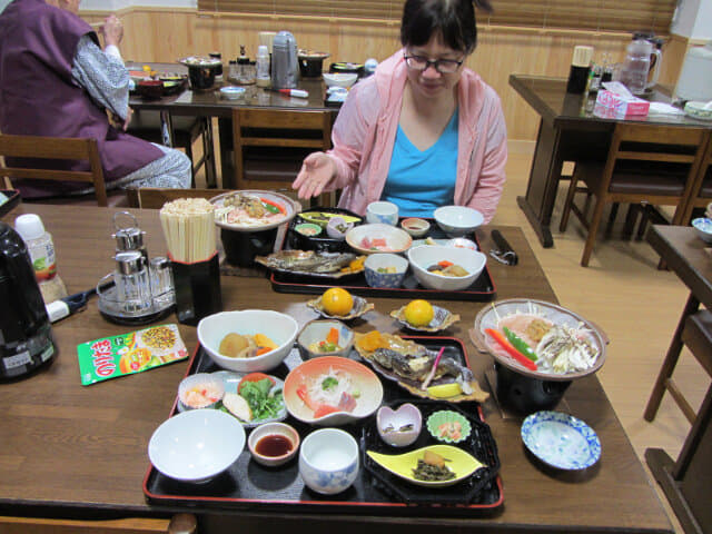 立山町．千壽莊民宿 豐富晚餐