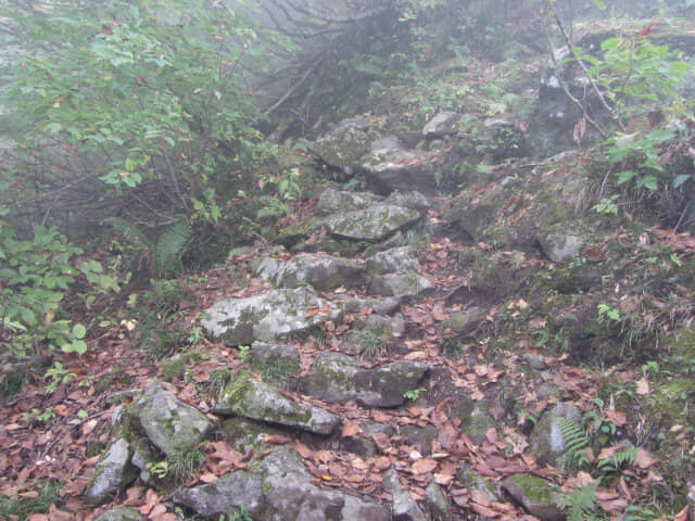 立山八郎坂陡峭崎嶇山路