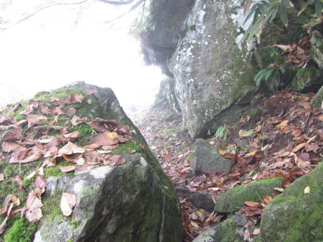 立山八郎坂陡峭崎嶇山路