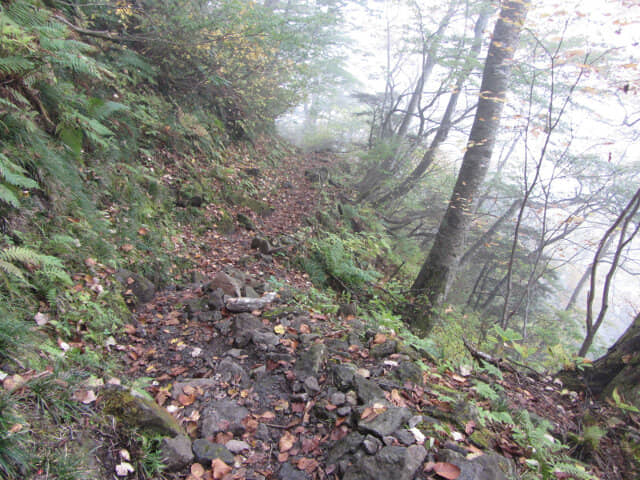 立山八郎坂陡峭崎嶇山路