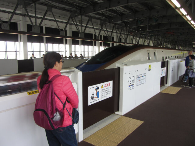 JR新高岡駅 新幹線月台 白鷹號列車