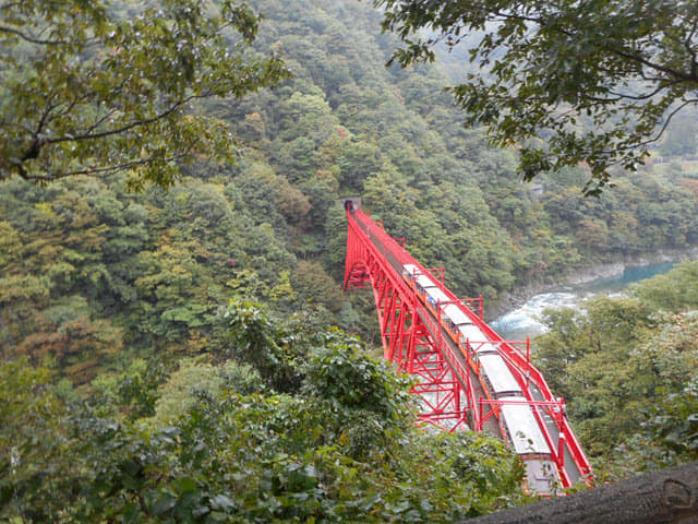 黑部峽谷 山彥展望台俯瞰新山彥橋