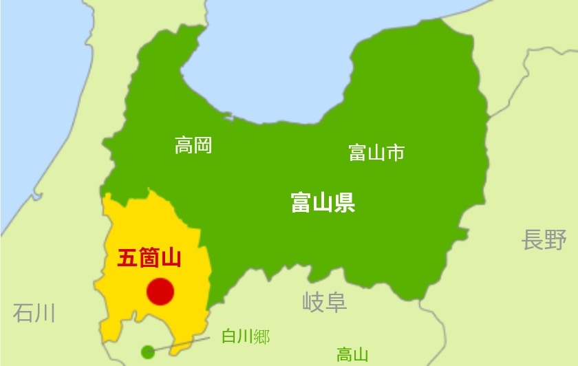 五箇山、白川鄉地圖