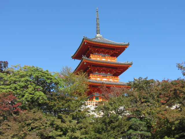 京都清水寺 三重塔