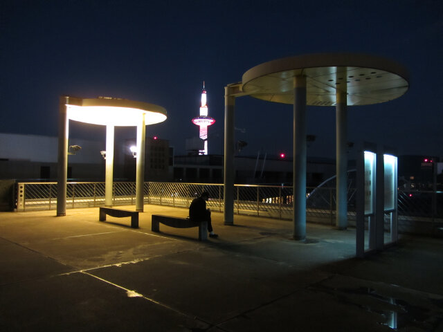 京都駅 大空広場展望台 夜色