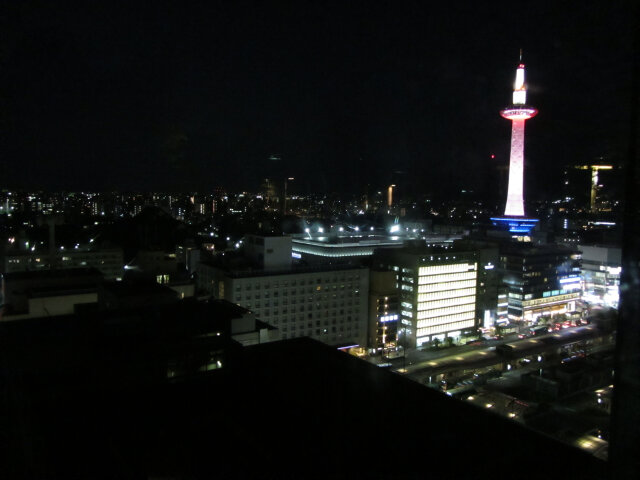 京都市、京都塔夜色