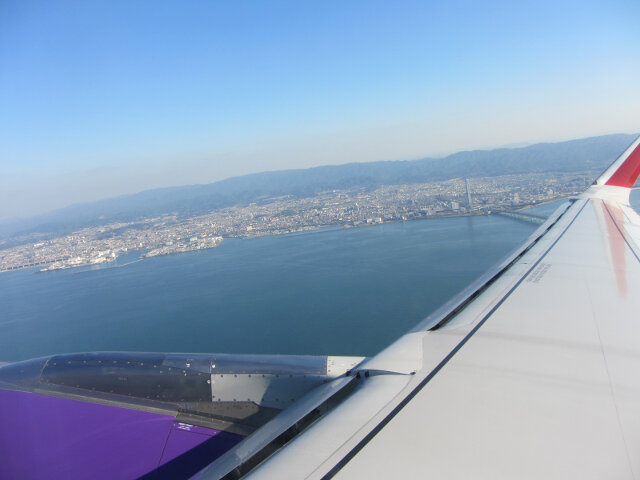 日本大阪上空