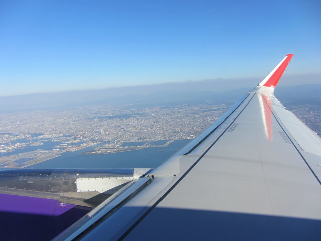 日本大阪上空