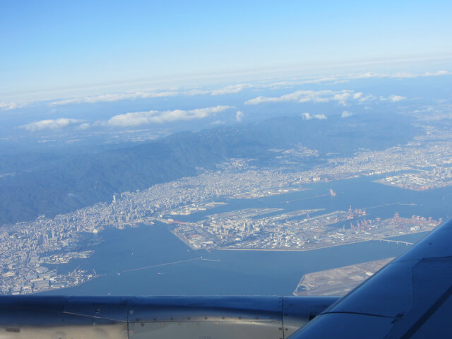 日本大阪上空